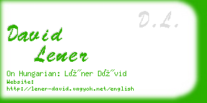 david lener business card